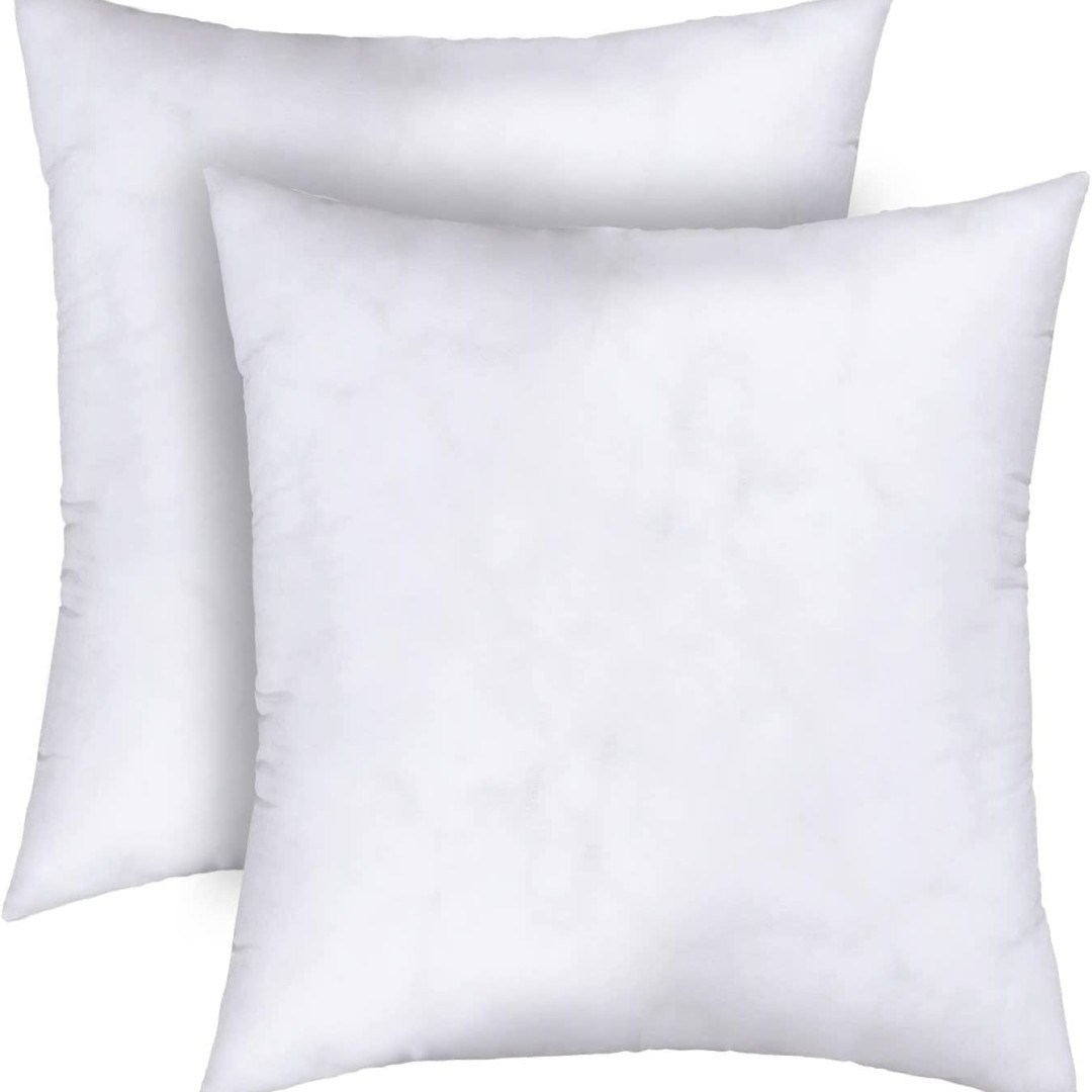 

2pcs Inserts de Coussin Carrés Hypoallergéniques - Noyaux de Coussin Moelleux et Résistants à la Décoloration pour Canapé & Coussins Décoratifs de Chambre à Coucher