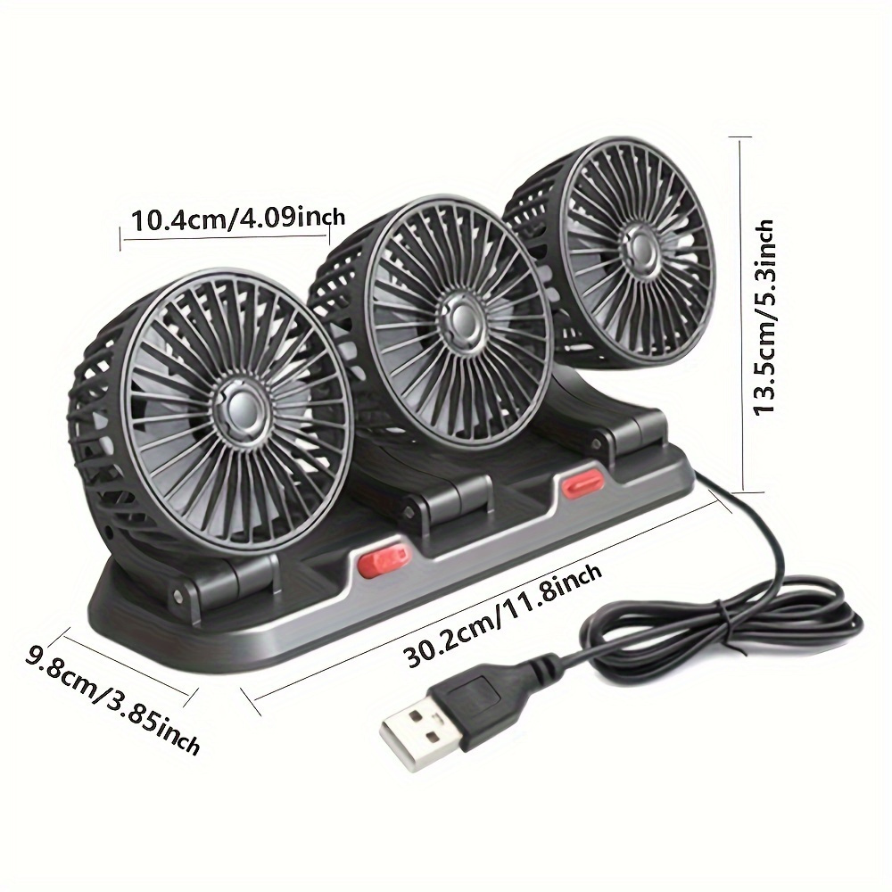 

5v Car Fan -head Usb Car Fan 3- Adjustable For Car Cooler Fan Auto Accessories Fan-f4310