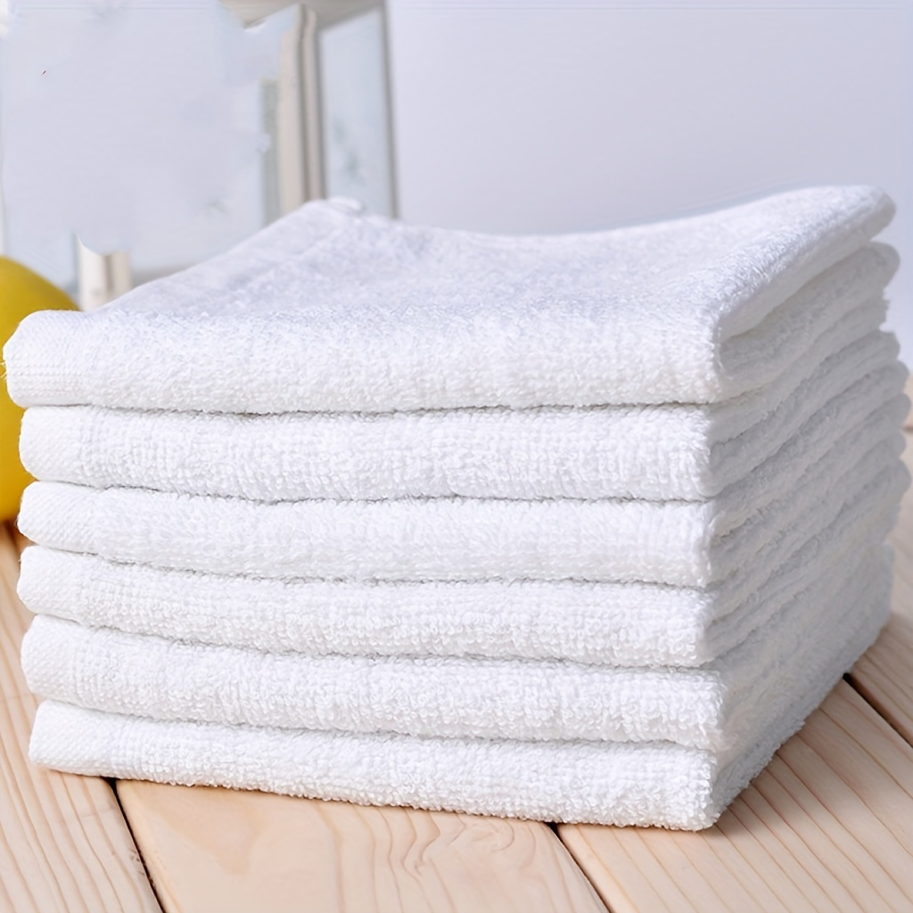 

6-pack 100% Cotton Washcloths, Soft Unscented Exfoliating Fingertip Towels, High Absorbency Flannel Face Cloths