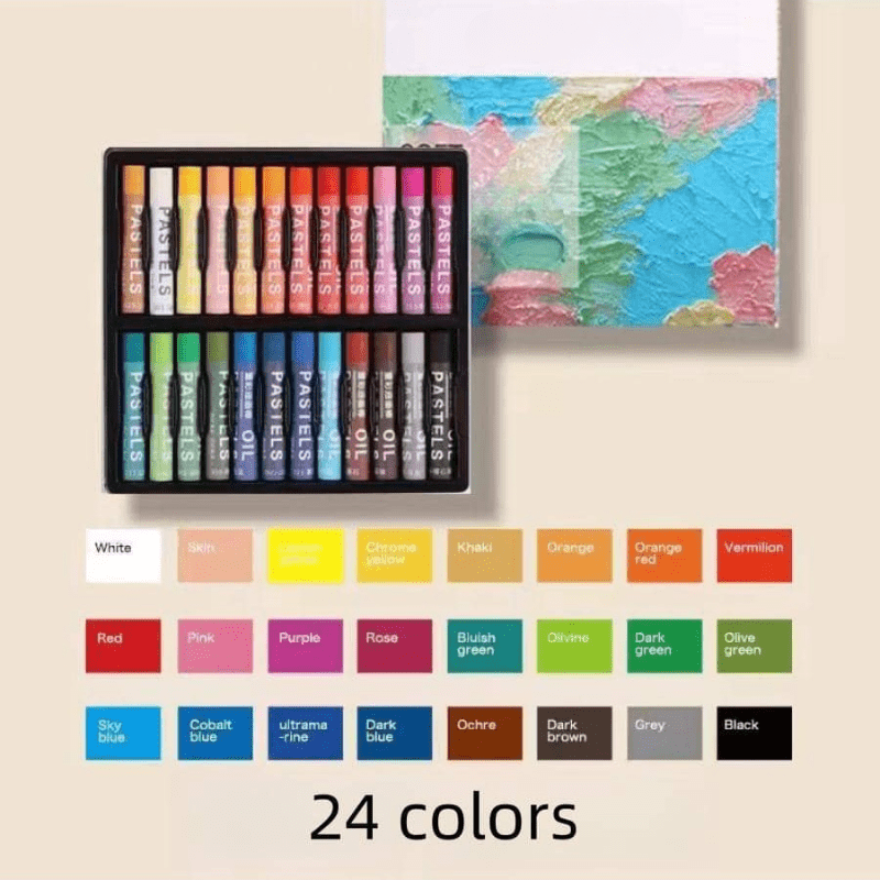 

24 Colors Set For Students And Art Drawing Lessons, Painting Supplies