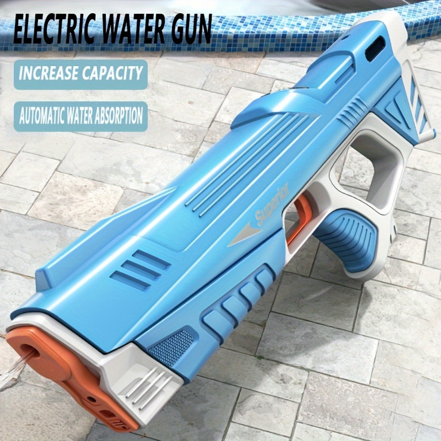 

Automatic Water Gun With Continuous Shooting, Large Capacity For Automatic Water Absorption, Suitable For Summer Children's Parties, Summer Parent-child Interactive Festival Gifts