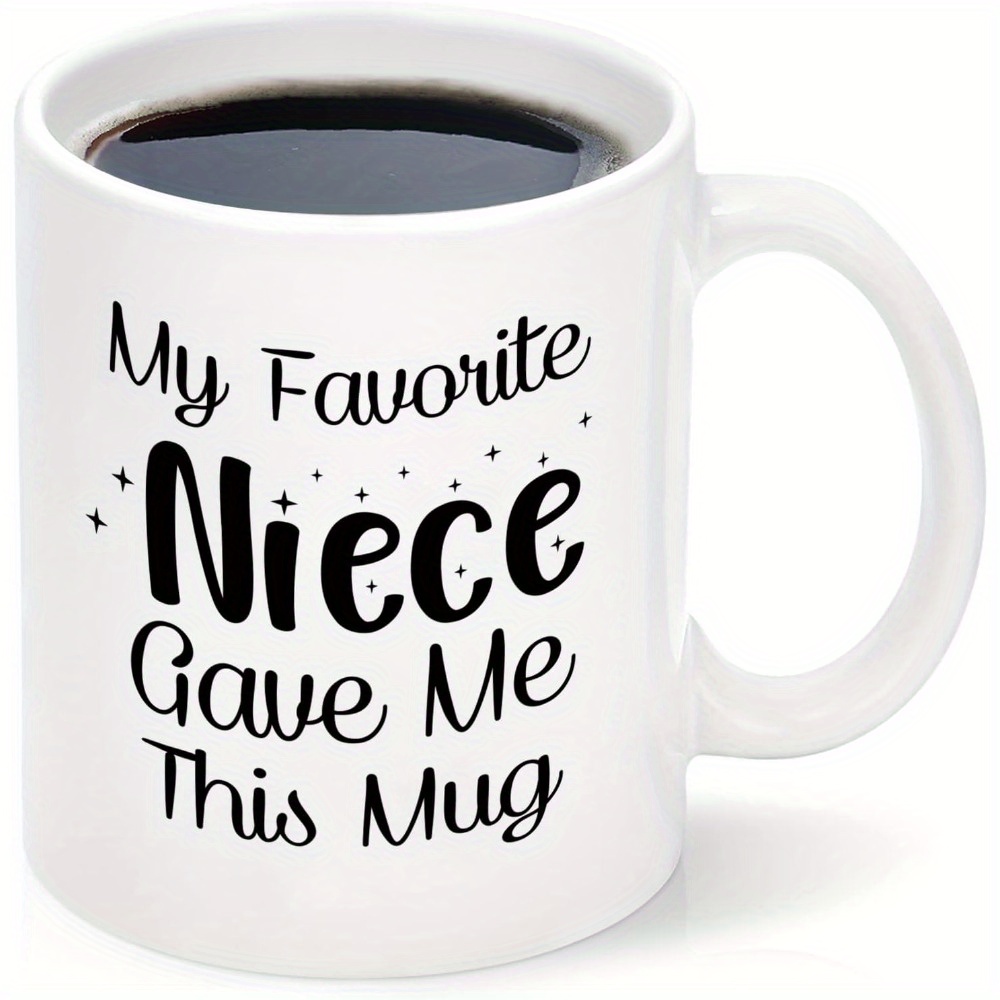 

11oz Large Ceramic Mug For Aunt Or - Unique Niece Gift, Birthday And Christmas Present - , Dishwasher And Microwave Safe Coffee Cup