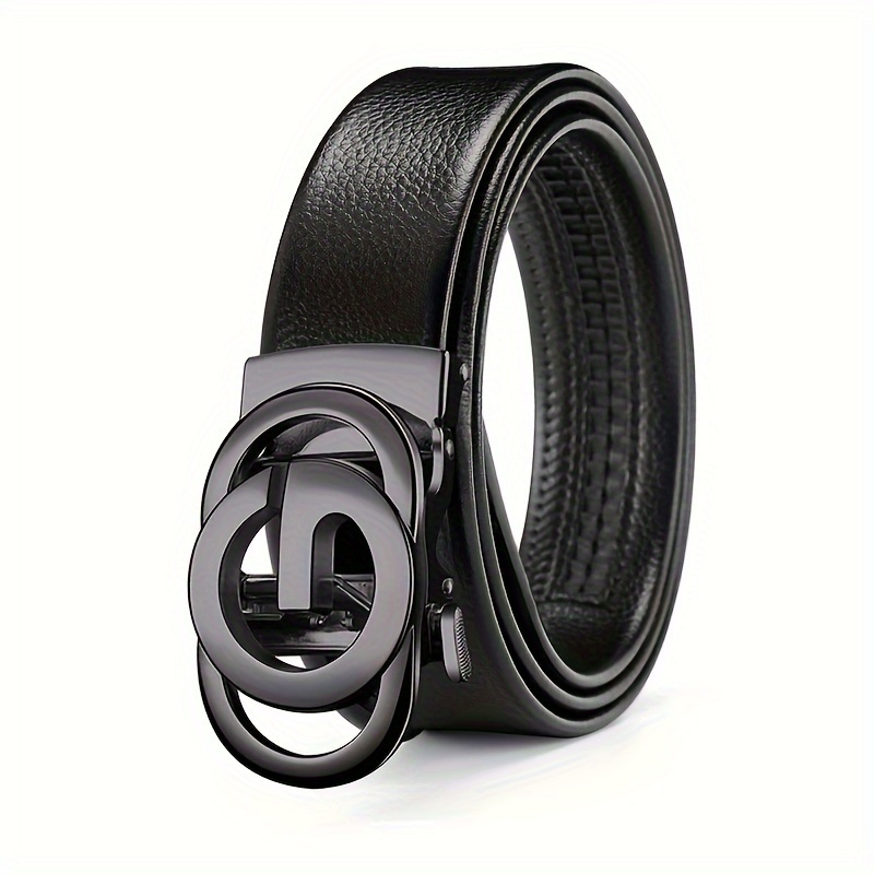 

Men’s Ratchet Dress Belts For Men With Automatic Buckle, Men's Business Belt 47in (120cm)