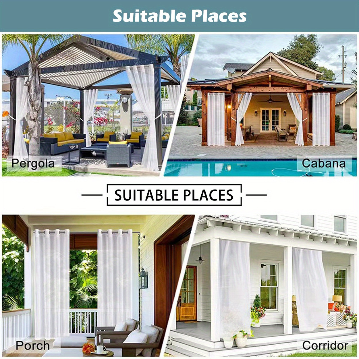 Modern Floral Waterproof Outdoor Curtain Light filtering - Temu