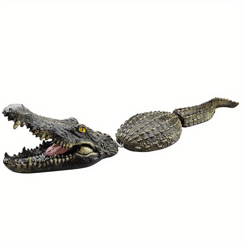 

Floating Alligator Decoy Creative Floating Crocodile Decoy For Pool Fake Alligator Pool Float Statue Toy Garden Animal Figurines Water Pond Decoy Decorations For Pond Outdoor Yard