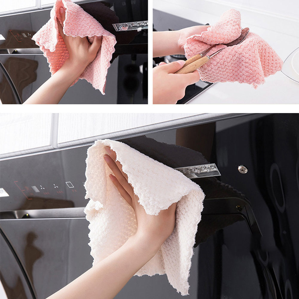 set of 10 sturdy towels for cleaning,   absorbent kitchen cloths, machine washable: reliable towels for washing dishes, removing grease, and   household cleaning. details 12