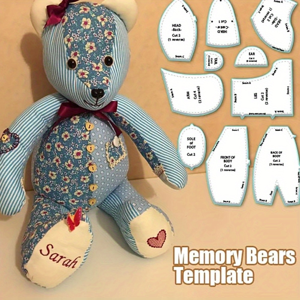 

30pcs Template Ruler, Pattern For Beginners Teddy Bear Quilting Templates