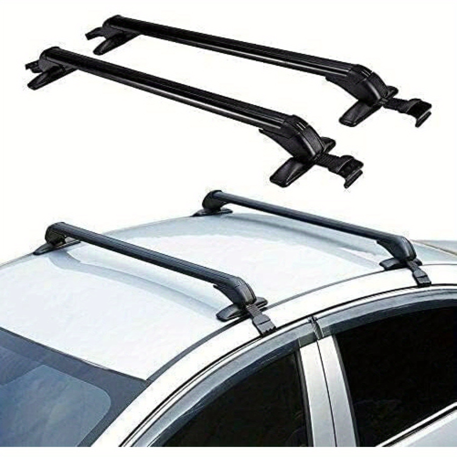 

Universal Roof Rack Crossbars, 2-piece 39.4" Adjustable Window Frame Lockable Anti-theft Design Universal Luggage Rack For Car Roof Bar Carrier