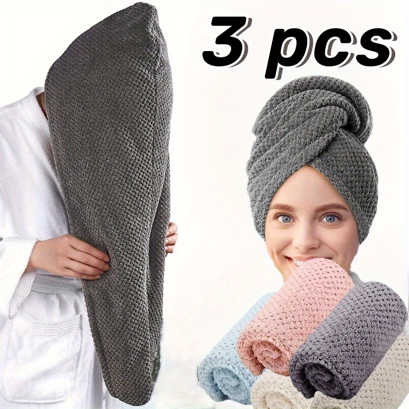 

1pc Ultrasoft Microfiber Hair Towel Wrap - Quick-dry, Enhancing, Lightweight, Non-woven, Unscented For Normal Hair - Ideal For Styling & Space-themed Bathroom