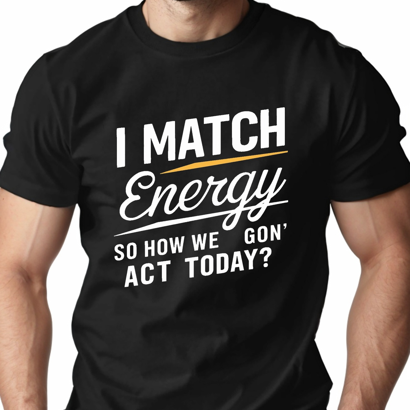 

I Match Energy Pure Cotton Men's Tshirt Comfort Fit, 1 Pc, 100% Cotton T-shirt