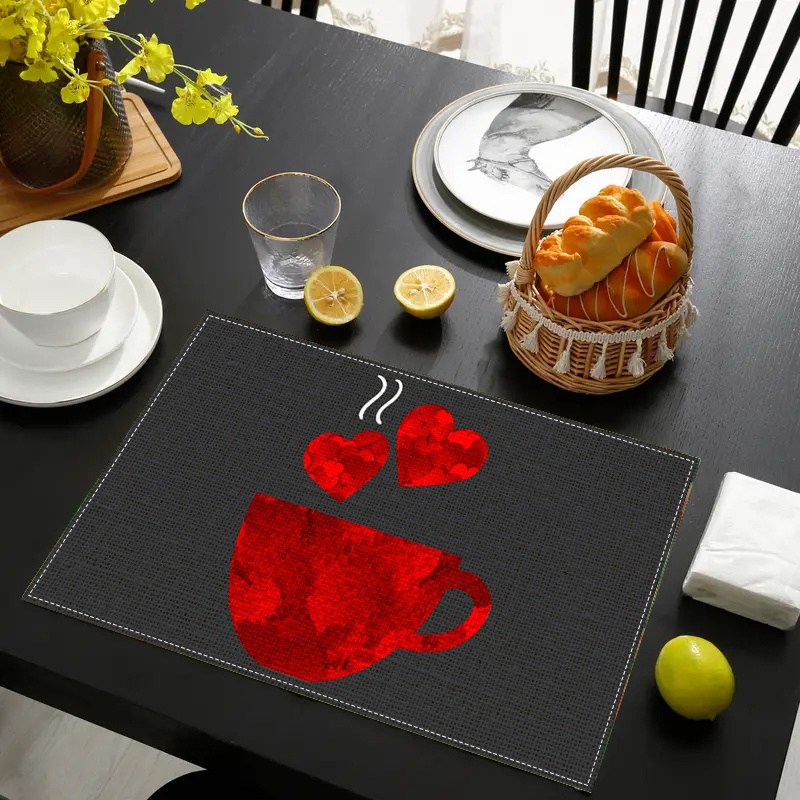 

2pcs/4pcs/6pcs Cup Placemats - Table Mats For Your Kitchen Decor - Machine Washable