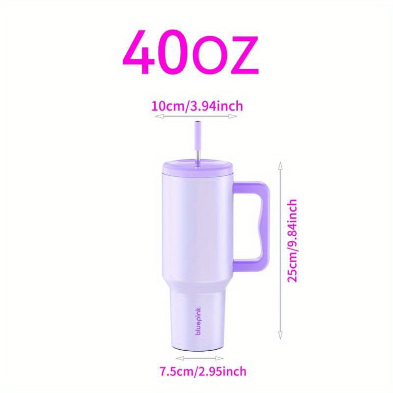 

Efficient 40oz Insulated Tumbler With Silicone Straw | Bpa-free, Ergonomic, And Leakproof For All-day Use