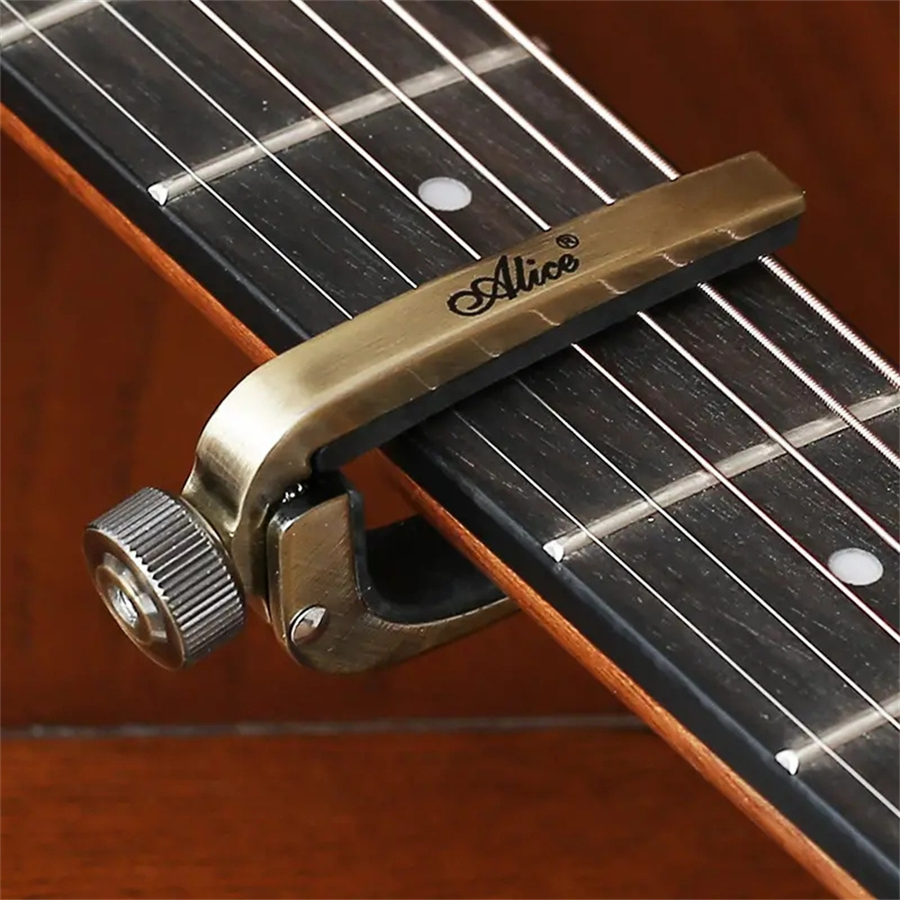 TEMU Capo de aleación de metal adecuado para guitarras acústicas, abrazadera de presión ajustable, accesorio de guitarra para cambiar el tono y el
