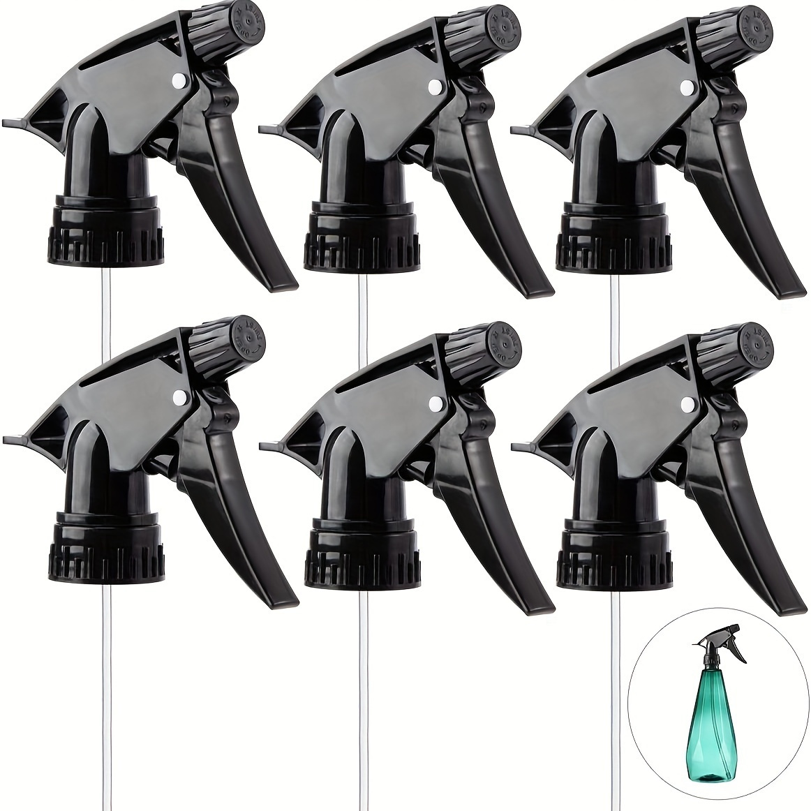 

6-pack Adjustable Spray Nozzle For Watering Plants, Garden Handheld Sprayers, Multipurpose Plastic Trigger For Beverages, Disinfection & Gardening - No Battery Needed, Includes Multiple Components