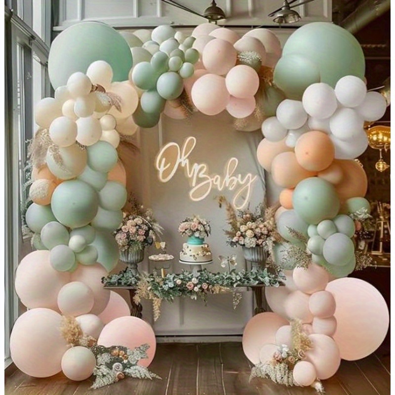 

149pcs Retro Balloon Arch Kit - Latex Balloons In Pink, For Birthdays, Weddings, - Easy To Customize Color