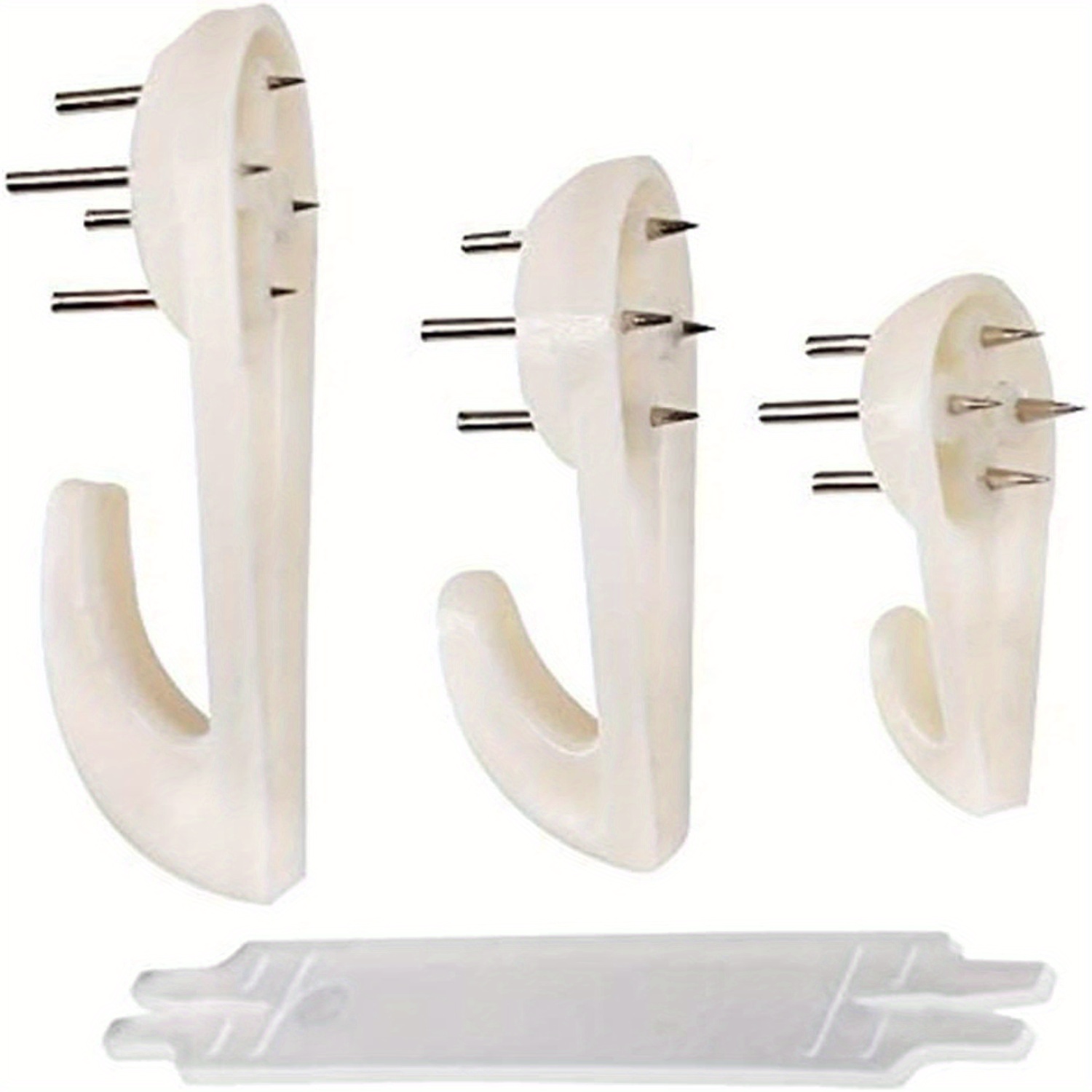 TEMU Picture Hooks (60 Pcs) Picture Hanging Kit Assorted Picture Hanging Hooks Non-trace Hard Wall Hanger Hook White Picture Hanger Set