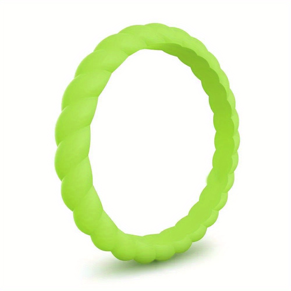 Soft & Stackable Silicone Twist Ring for Women - Ideal for Weddings & Holidays