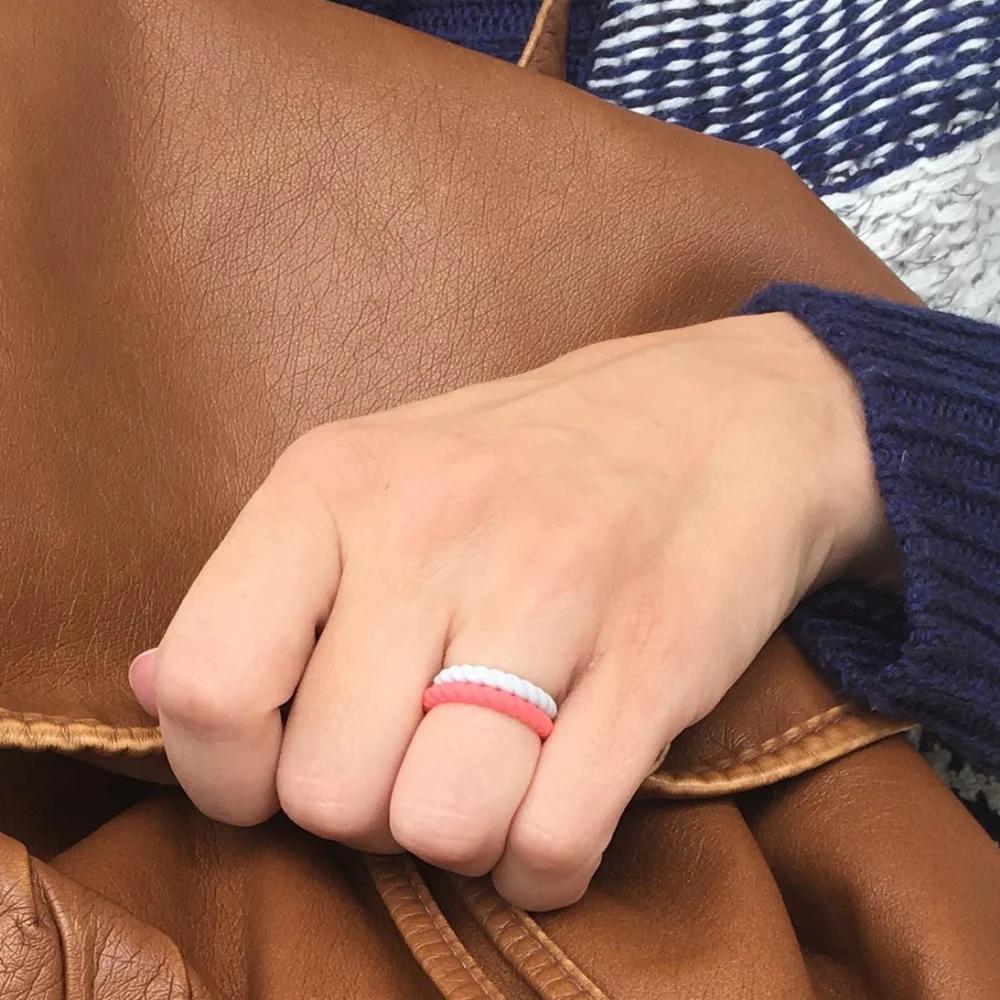 Soft & Stackable Silicone Twist Ring for Women - Ideal for Weddings & Holidays