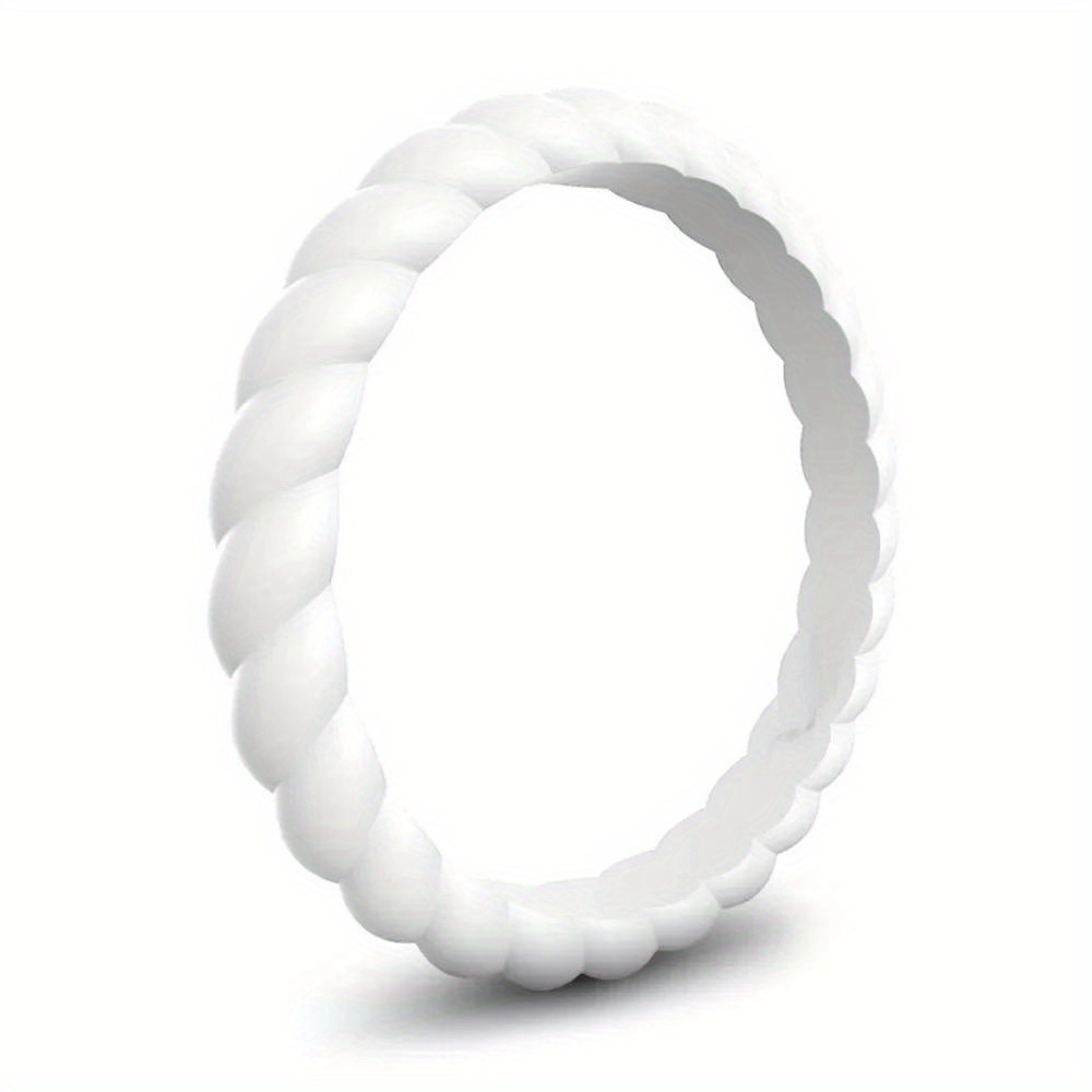 Soft & Stackable Silicone Twist Ring for Women - Ideal for Weddings & Holidays