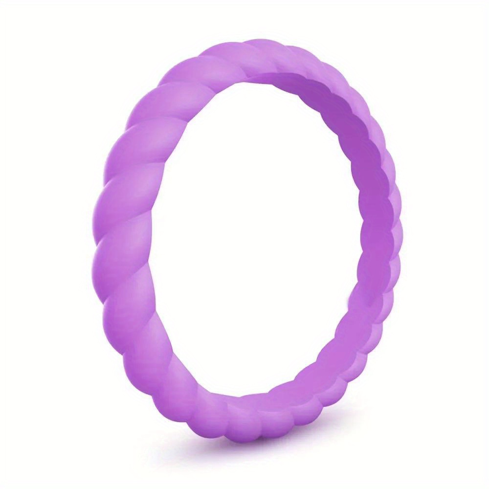 Soft & Stackable Silicone Twist Ring for Women - Ideal for Weddings & Holidays