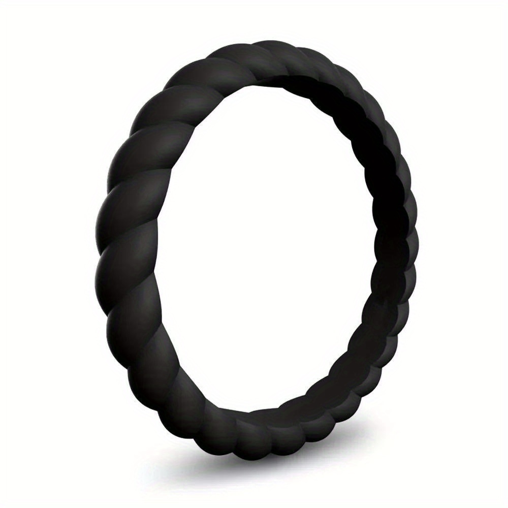 Soft & Stackable Silicone Twist Ring for Women - Ideal for Weddings & Holidays