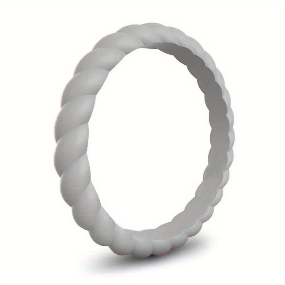 Soft & Stackable Silicone Twist Ring for Women - Ideal for Weddings & Holidays