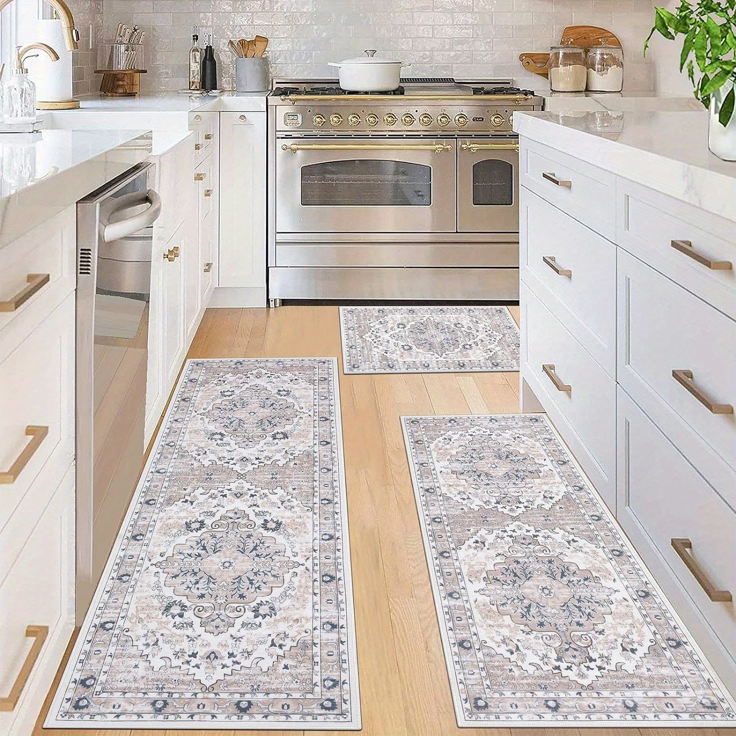 

Boho Kitchen Rug Sets 3 Piece Washable Kitchen Rugs And Mats Non Slip Kitchen Floor Mat Carpets Bohemian Kitchen Runner Rugs For Kitchen Floor Hallway Living Room Laundry Entryway