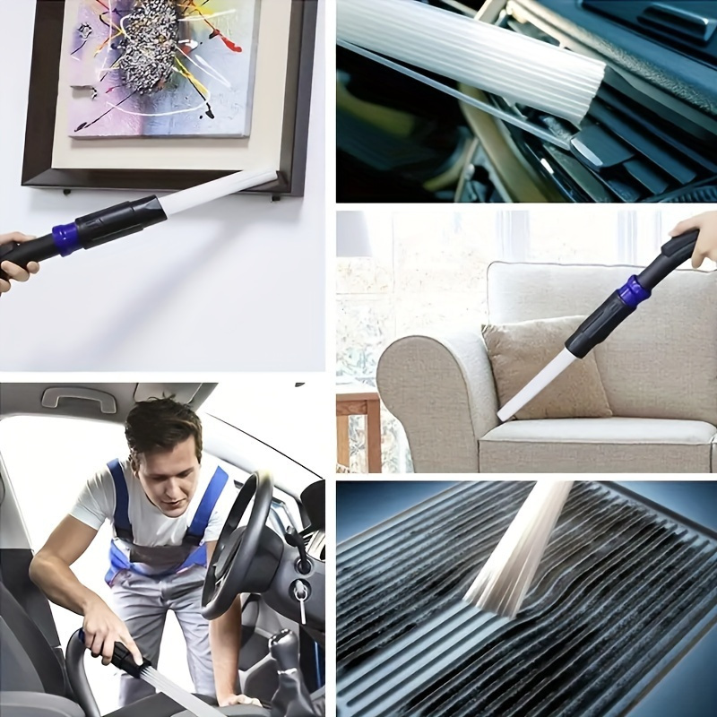 versatile vacuum attachment kit flexible suction brush tubes for   car cleaning   multiple accessories details 7