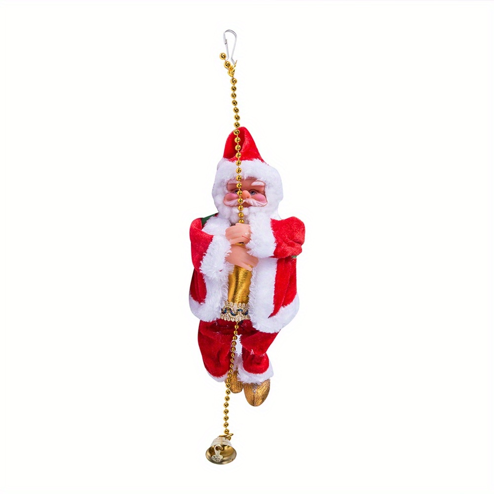 

Electric Climbing Ladder Christmas Decoration Santa Claus Figurine Ornaments Indoor Outdoor Holiday Party Decor