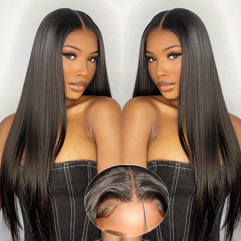 

30inch 40inch Bye Bye Knots Wig Invisible Knots Straight 5x5 Hd Lace Front Wigs Human Hair Pre Everything Glueless Wig Human Hair Pre Plucked Pre Cut Natural Hairline 180% Density