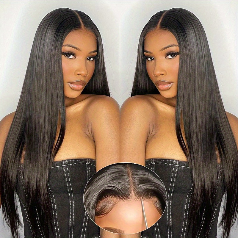 

30inch 40inch Bye Bye Knots Wig Straight 5x5 Hd Lace Front Wigs Human Hair Pre Everything Glueless Wig Human Hair Pre Plucked Pre Cut Natural Hairline 180% Density