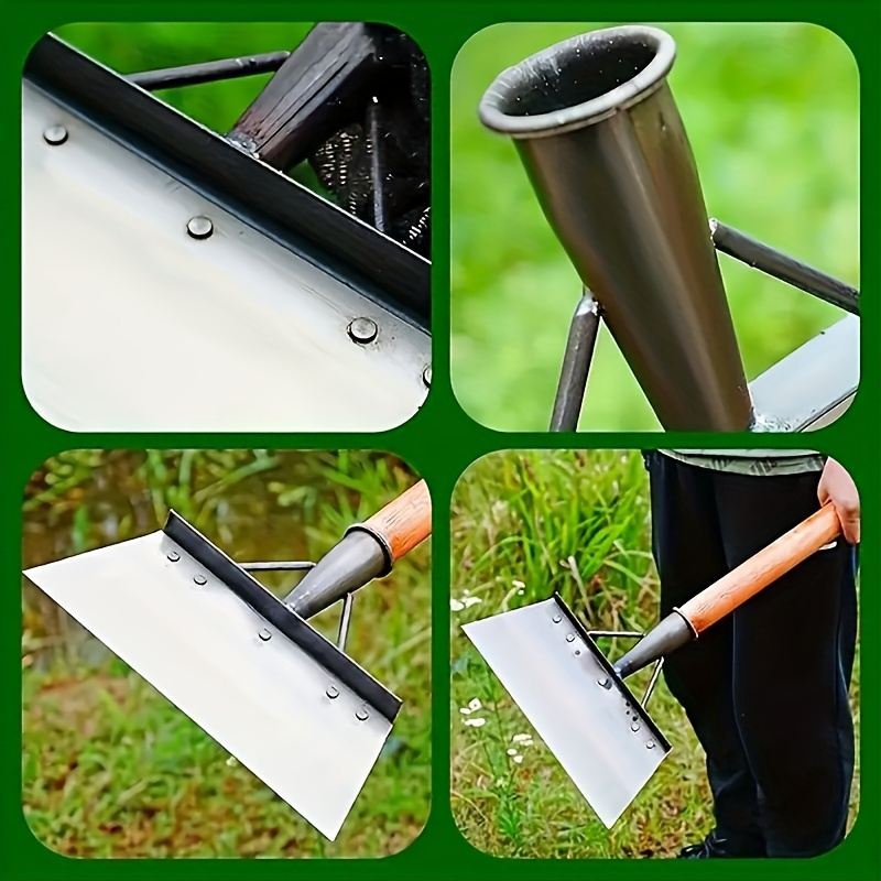 versatile stainless steel garden shovel handleless multi use yard weeding tool for outdoor cleaning 5