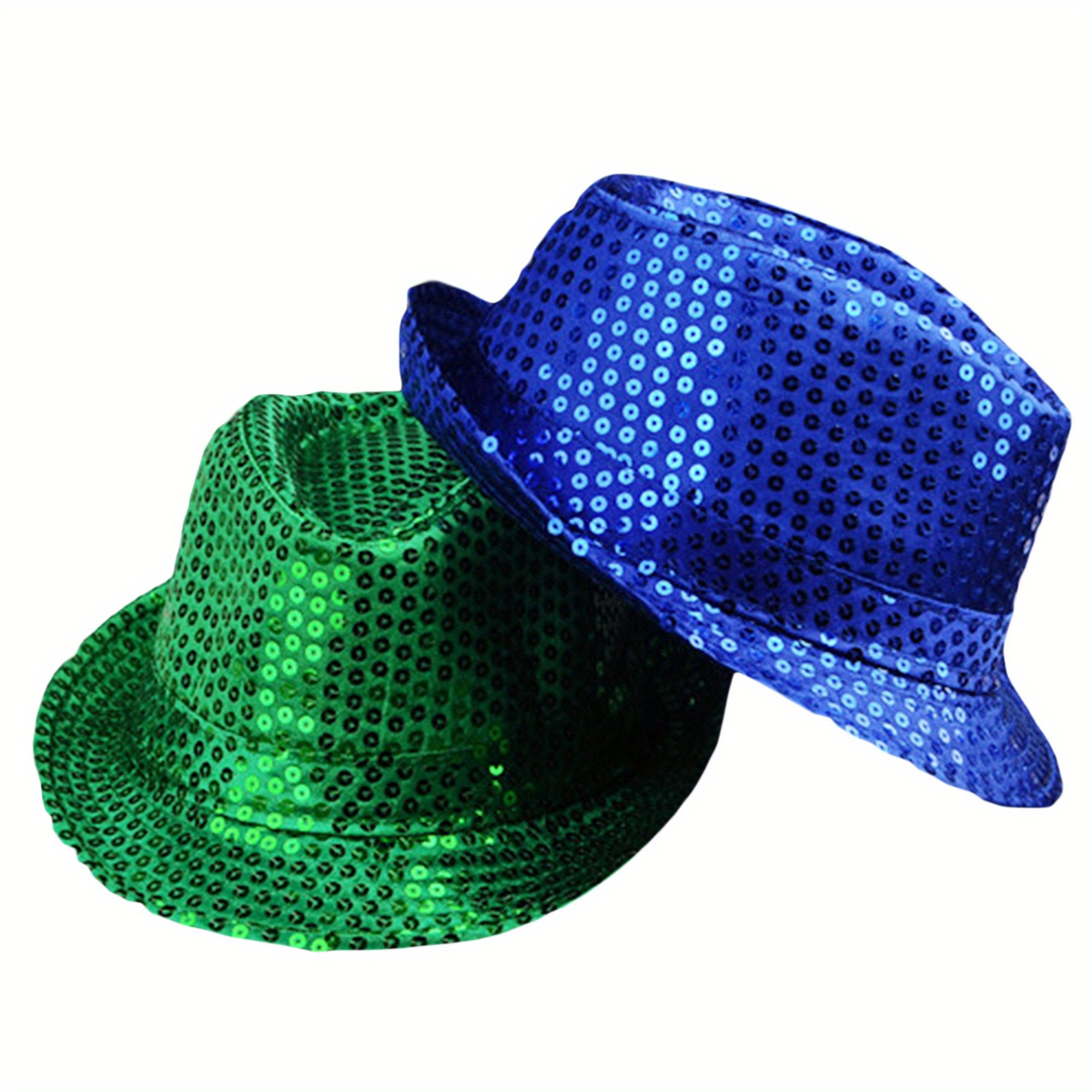 

Men's Women's Jazz Hat, Sequins Decorated Stage Party Holiday Hat