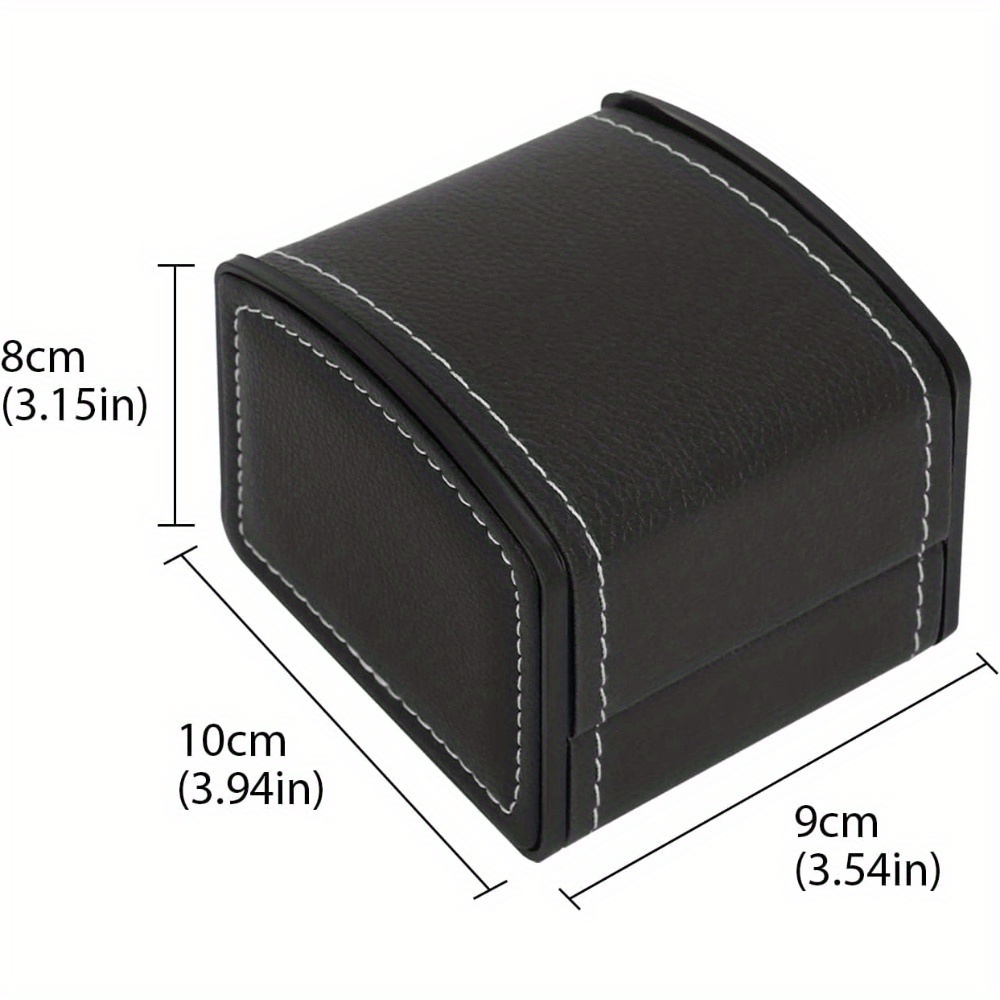 Faux Leather Single Watch Gift Box, Travel Organizer