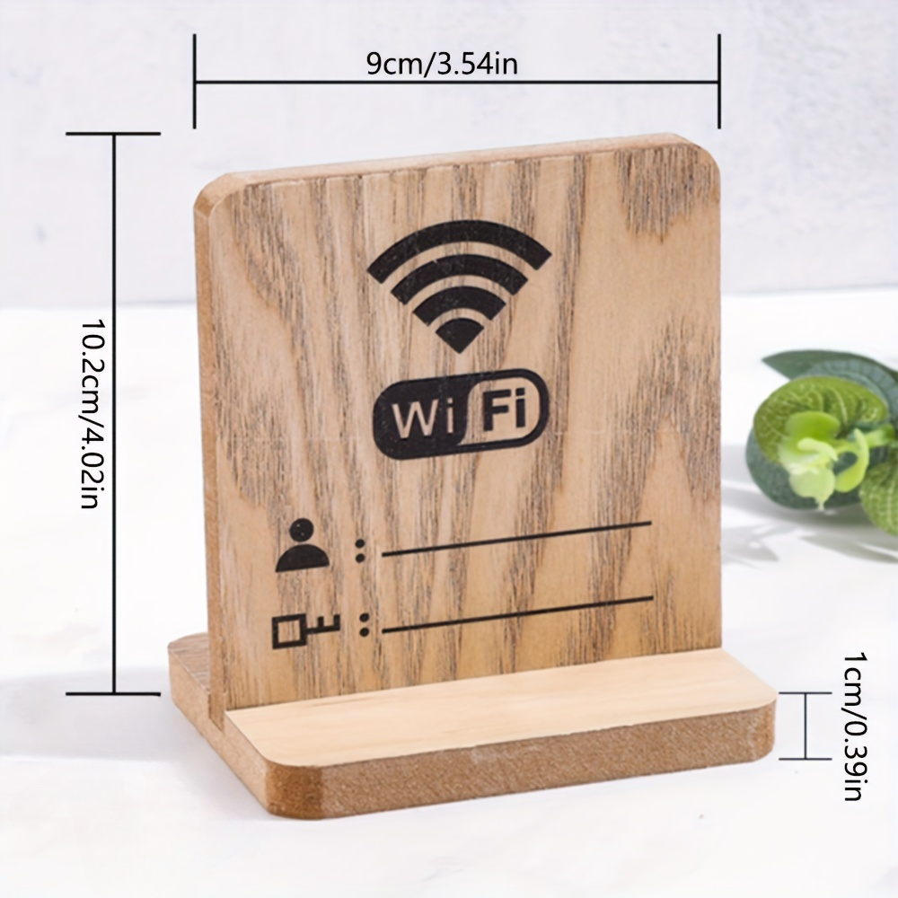 

2 Pcs Wooden Wifi Account Password Display Boards - Suitable For Table Numbering And Password Sharing