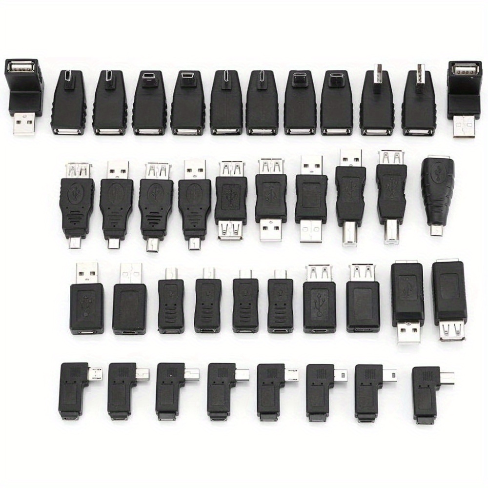 

Pack Of 40 Multiple Adapter Angled Mini/ Micro/ Type-b Male Female Connector