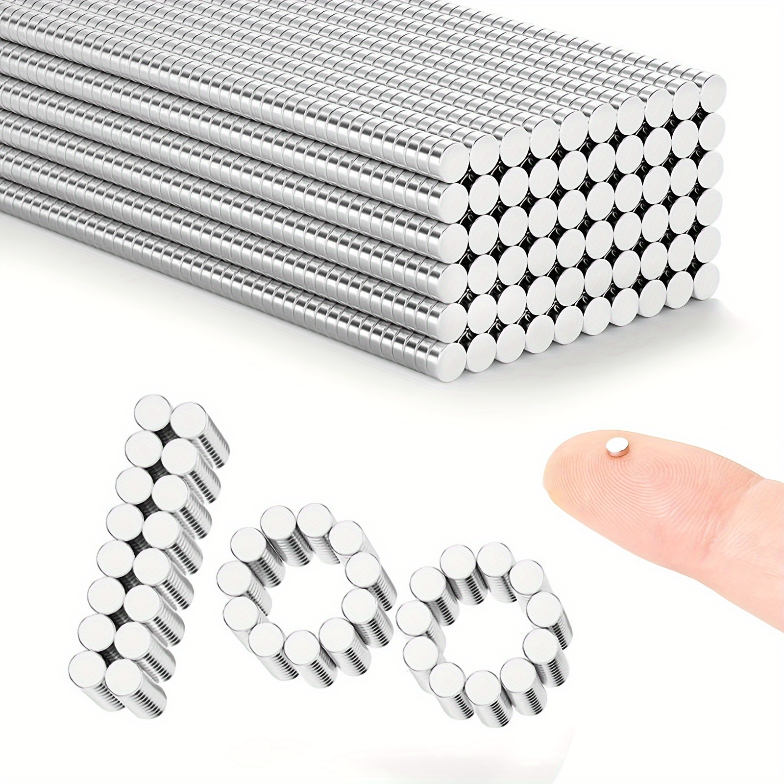 

Value Pack 500pcs Mini Magnets, Thin Magnets, 3x1mm Round Durable Magnets For Whiteboards, Crafts, Photos, Stickers, Postcards, Magnets For Miniatures