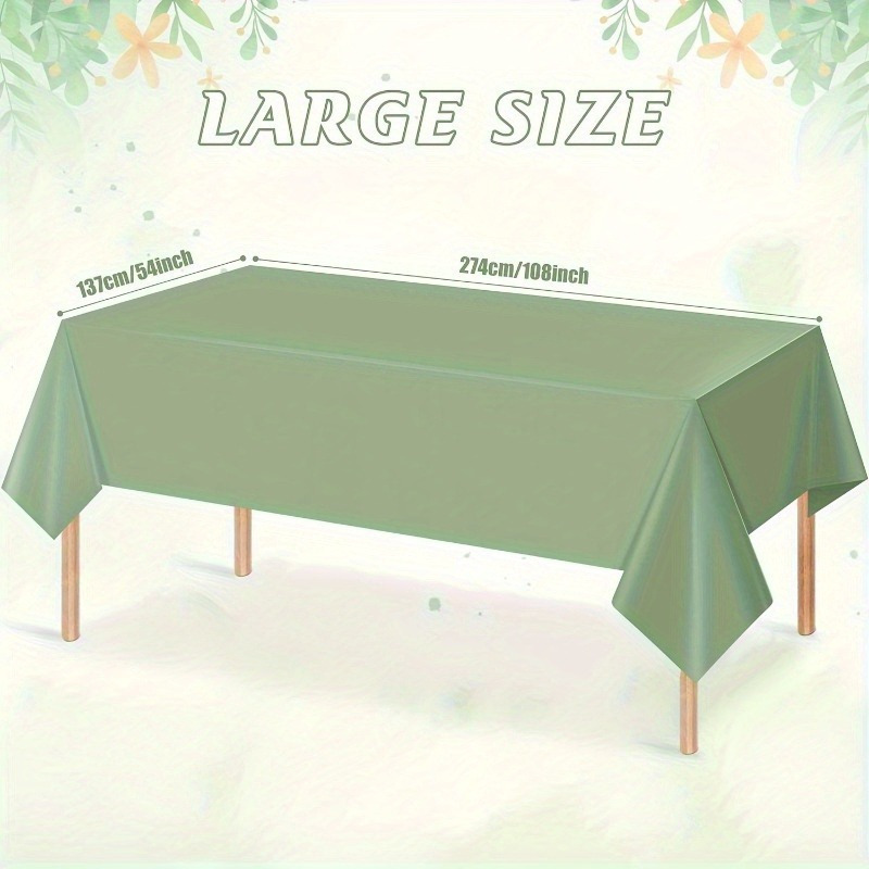 

Sage Green Eucalyptus Leaf Disposable Tablecloth - Perfect For Parties, Birthdays & Weddings