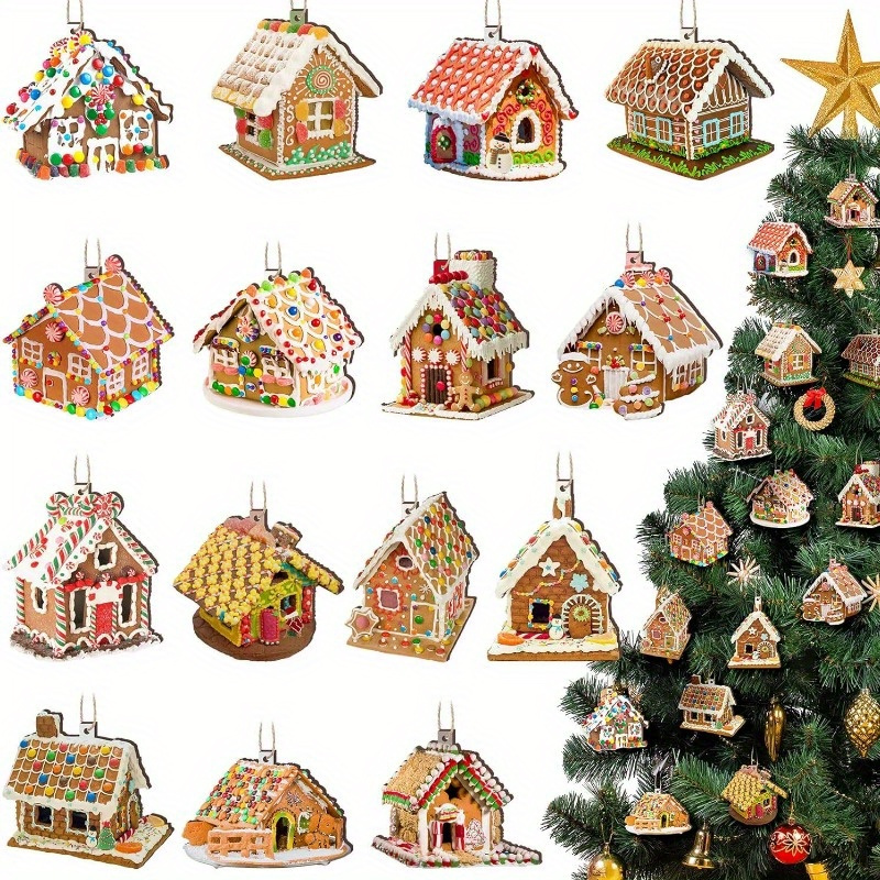 

30pcs Wooden Ornaments Set - For Christmas Tree & , Pendants