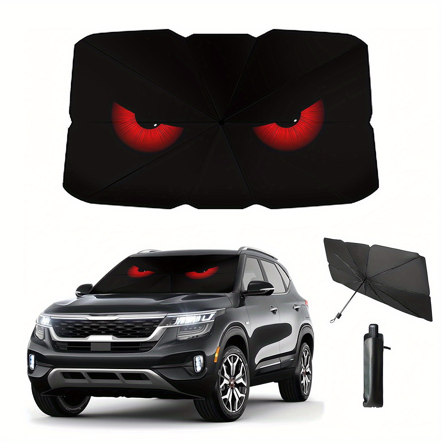 Car Front Window Sunshade Umbrella, A Humorous Accessory For , Designed To Shield Your Interior From And Heat