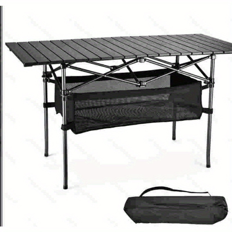 

Versatile Outdoor Portable Folding Table With Detachable Net, 300 Lb Load Bearing