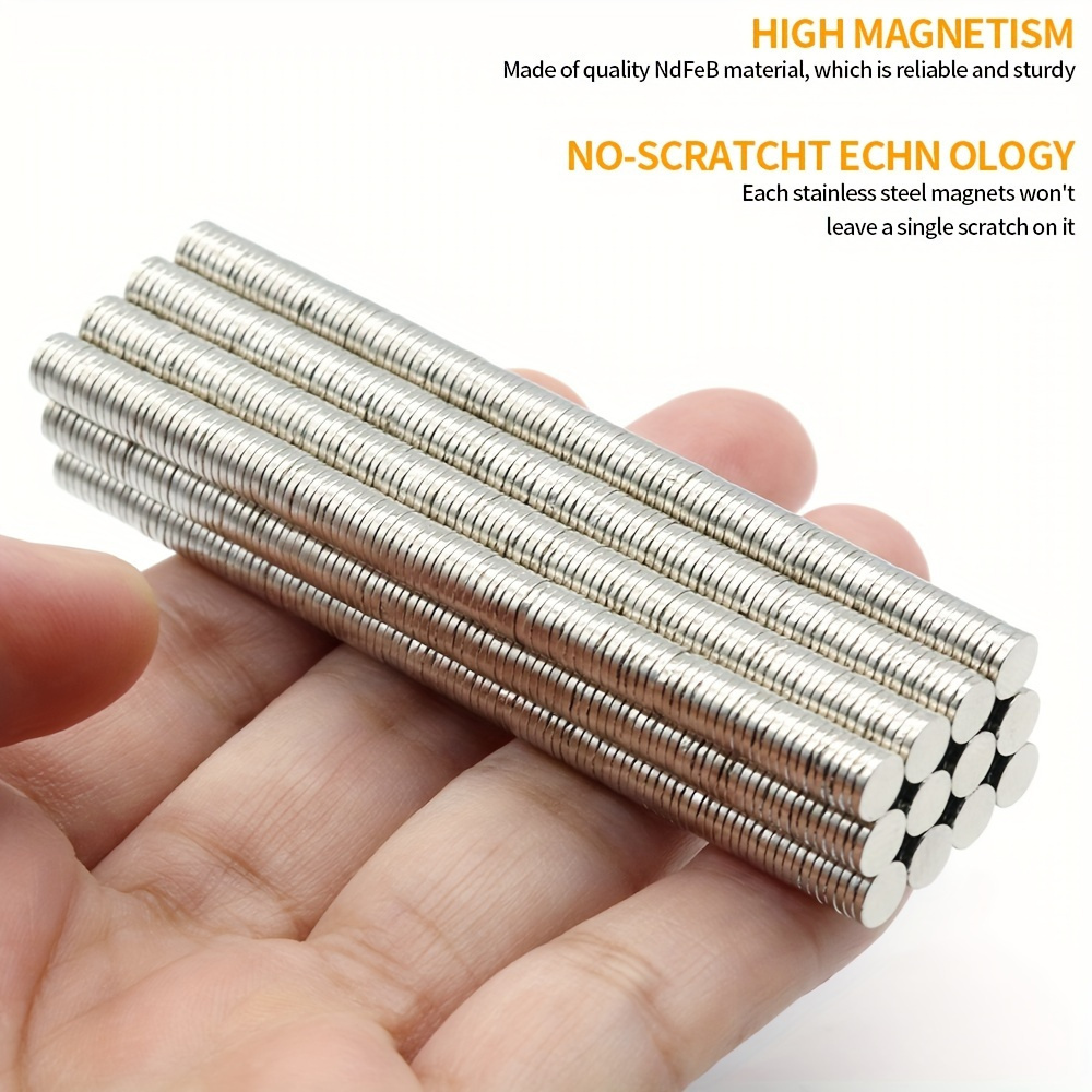 

300pcs Neodymium Magnetic Patch - Small Round Magnets For Strong Holding Power - 5x1mm Size