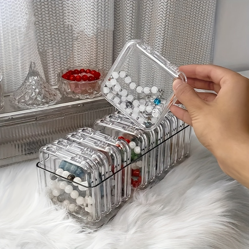 

Elegant Clear Plastic Jewelry Organizer Set - Ideal For Bracelets, Necklaces & More - Perfect Dresser Storage Solution