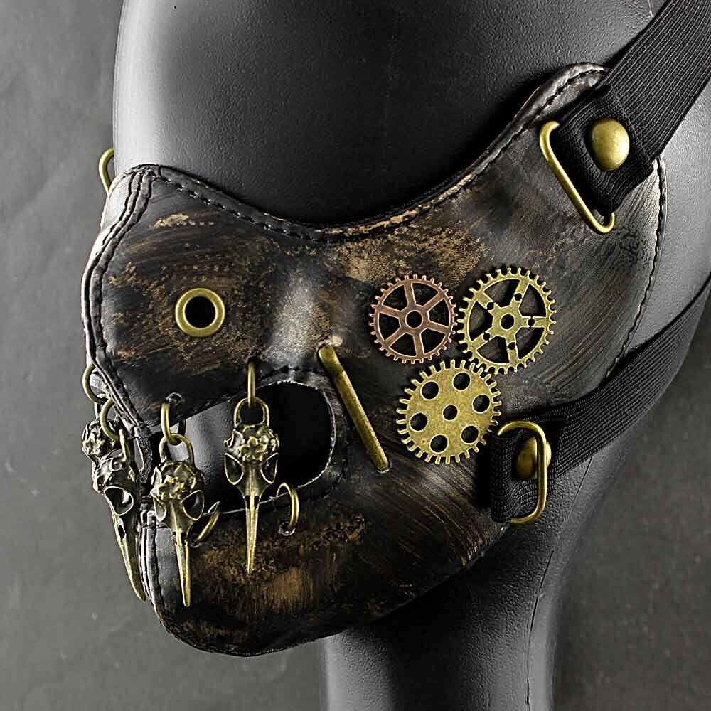 

Steampunk Vintage Gears Mask Masquerade Costume Mens Womens