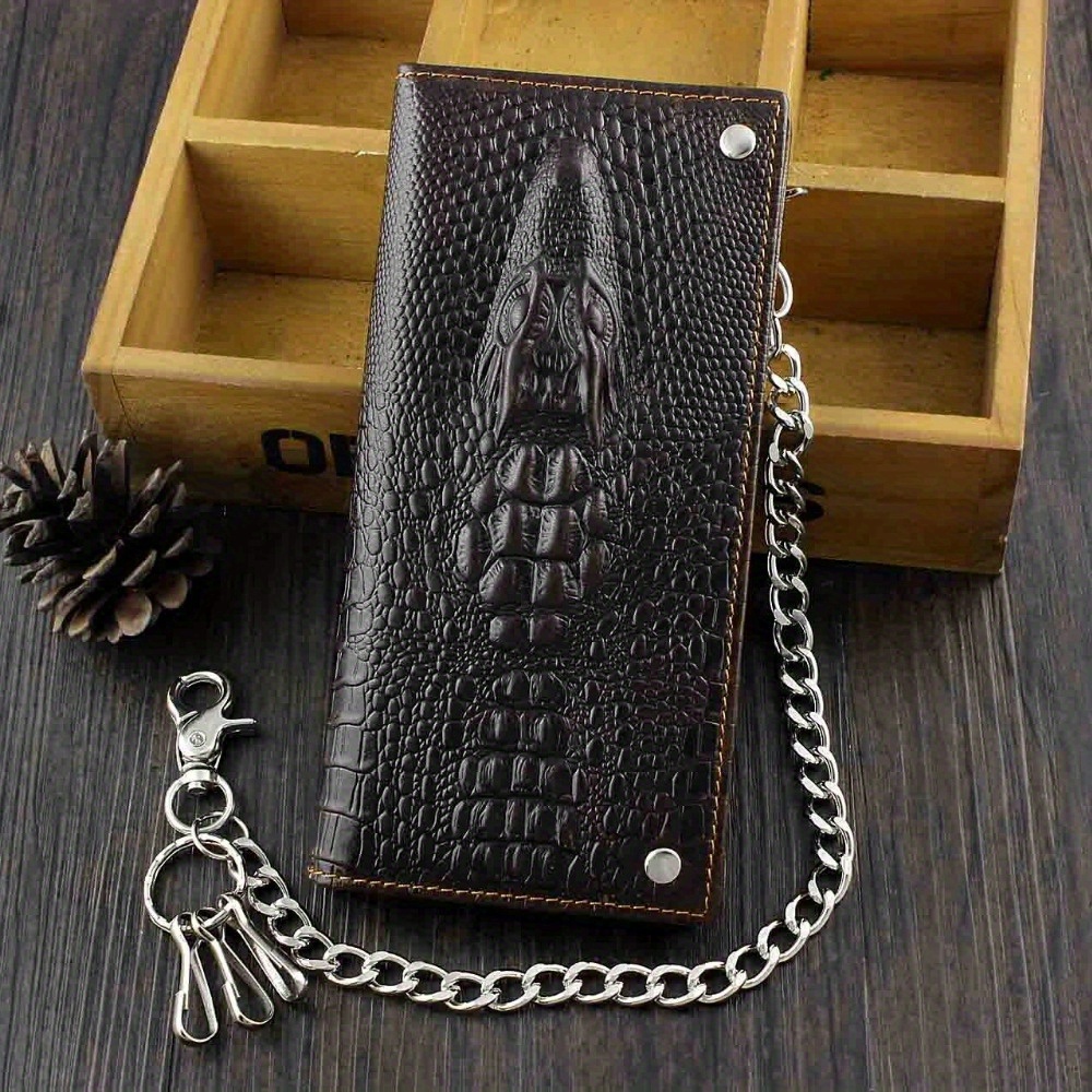 

Mens Long Crocodile Pu Wallet A