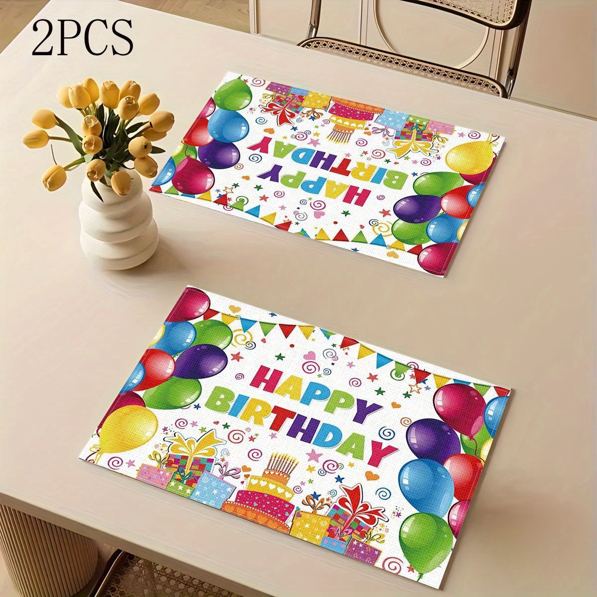 

2/4/6pcs Printed Table Mats, Plates, Cups, Insulation Mats, Holiday Decoration, Table Mats, Living Room Table Decoration, Table Mats