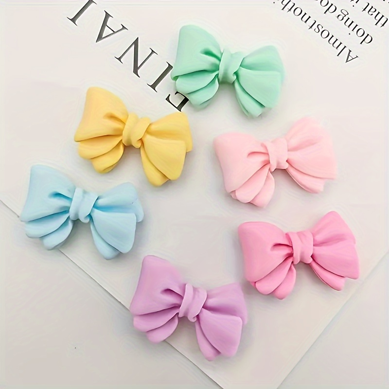 

10pcs Resin Bow Charms For Diy Projects - Phone Case & Hair Accessory Embellishments, Jewelry Crafting Supplies