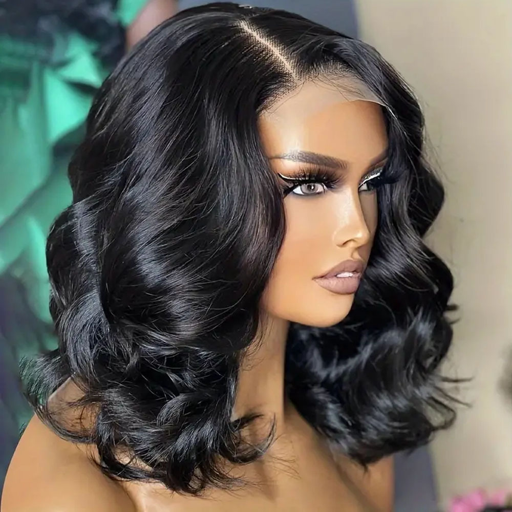 

Glueless Wigs Human Hair Short Bob Wig Body Wave Hd Lace Front Wigs For Put On And Go Pre Plucked 13x4 Lace Frontal Wigs Brazilian Virgin Hair For