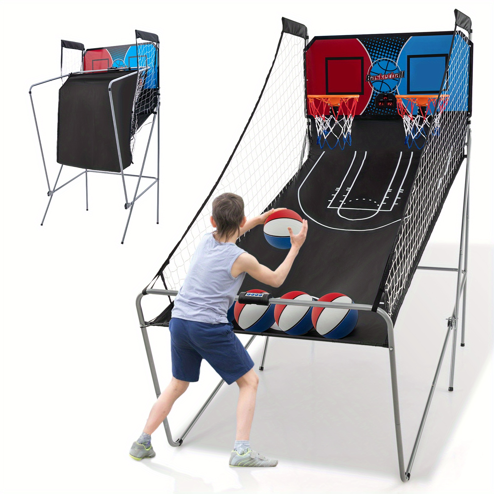 

Maxmass Basketball Arcade Game W/ Sound Electronic Scoring 8 Game Arcade Halloween Christmas Gift