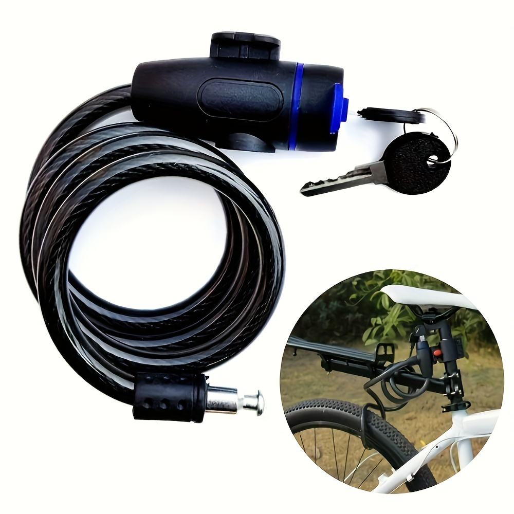 

33.07in/84cm Heavy Duty Anti-theft Bike - Metal With 2 Keys For Outdoor Cycling, Motorcycle Gear & Bicycle Accessories Protection